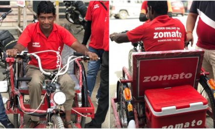 Zomato gifts e-vehicle to differently abled worker. Internet is in tears.